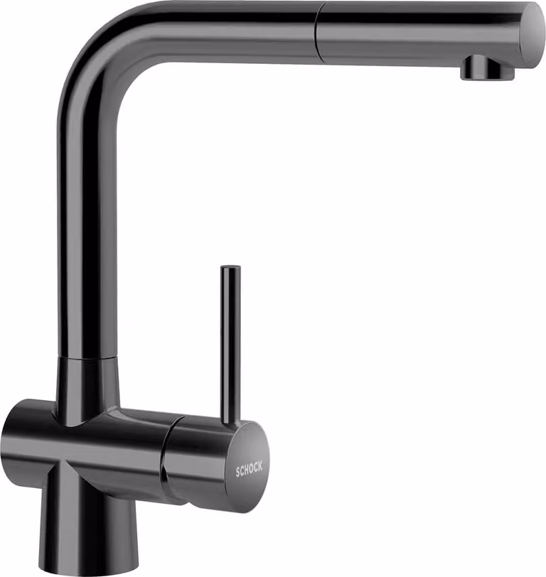 Schock Miscelatore Cucina Laios Con Doccetta Estraibile Gun Metal 360