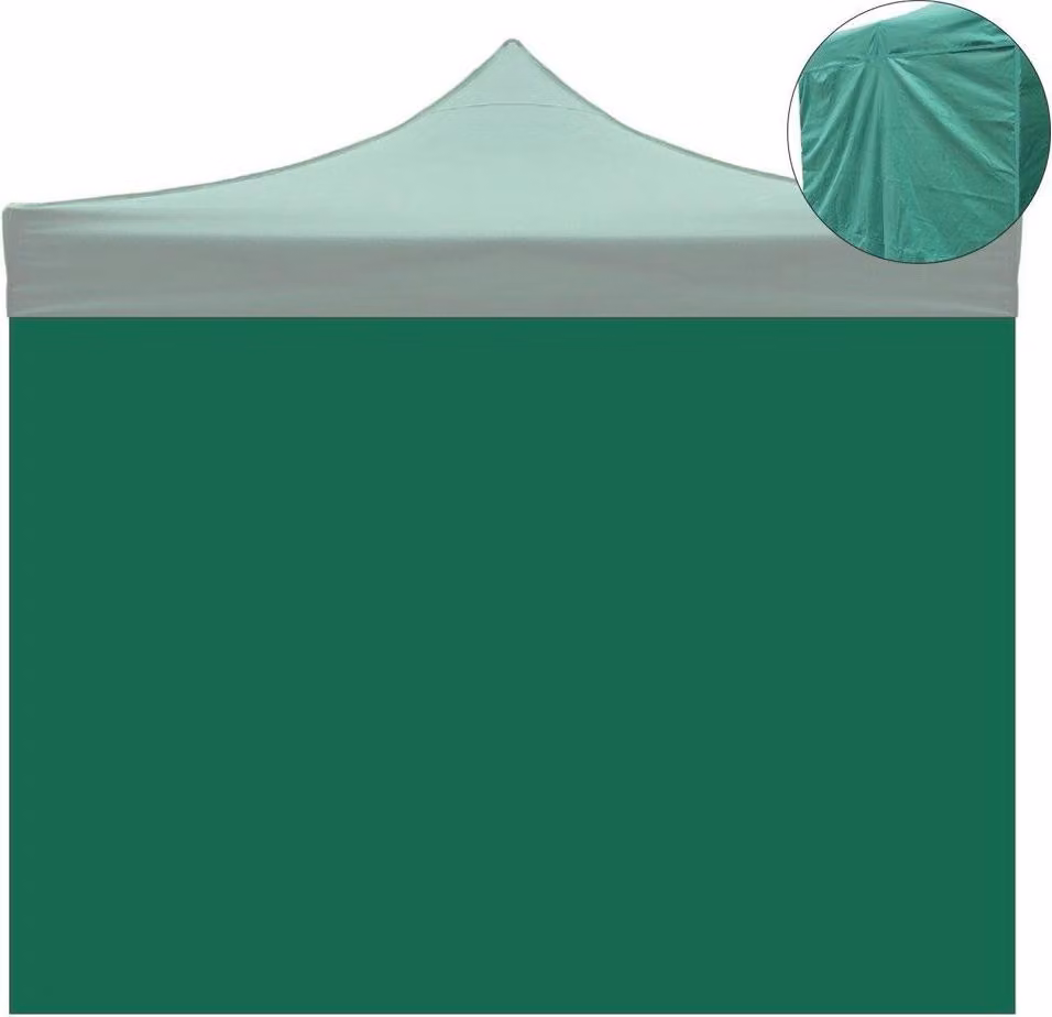 Telo laterale 3x2mt verde impermeabile per gazebo richiudibile 3x3mt