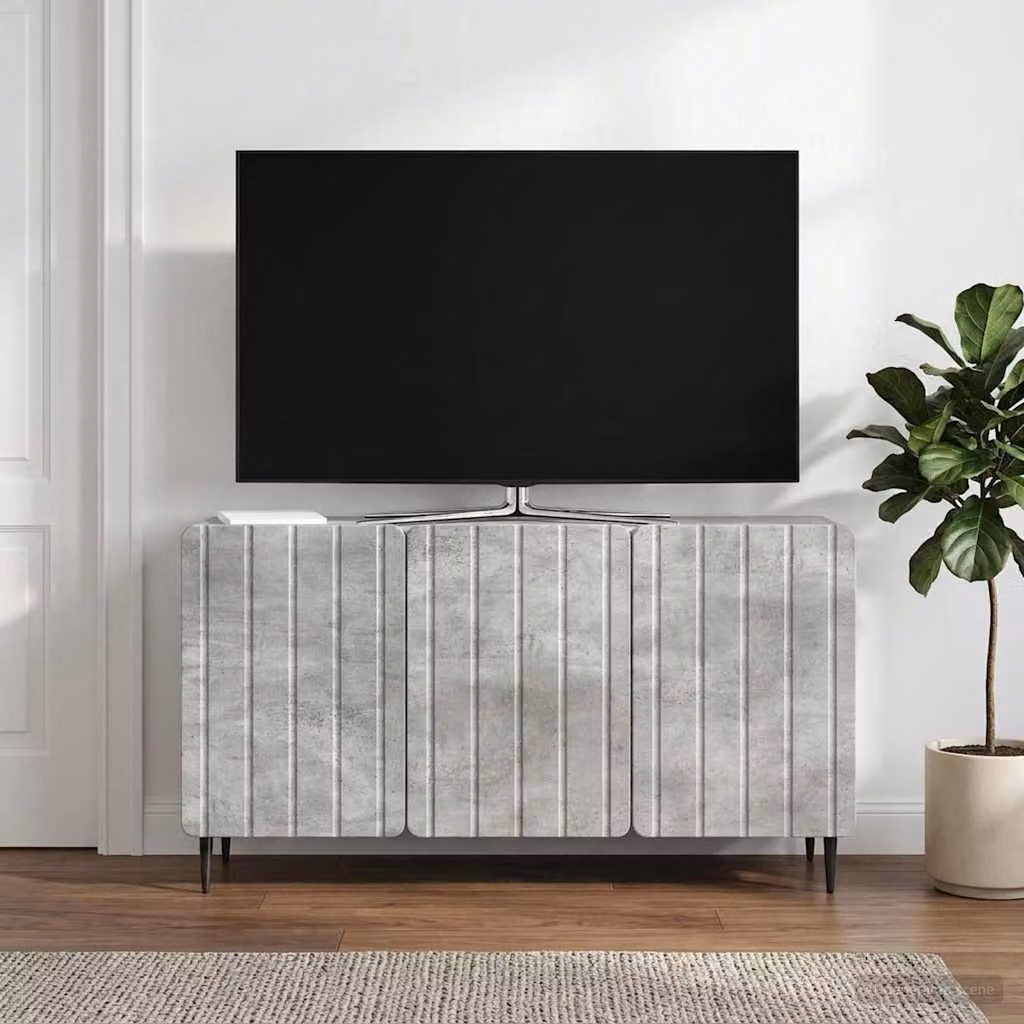 Mobile TV vidaXL moderno Grigio con ruote L/P/H: 99 x 34,5 x 52 cm