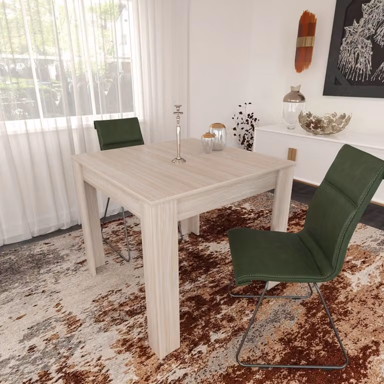 Skye Decor, tavolo da pranzo di alta qualità, 90 x 80 x 78 cm, rovere, pannello truciolare rivestito al 100% in melamina, spessore 18 mm | Design moderno ed elegante per la tua casa e la tua zona pranzo.