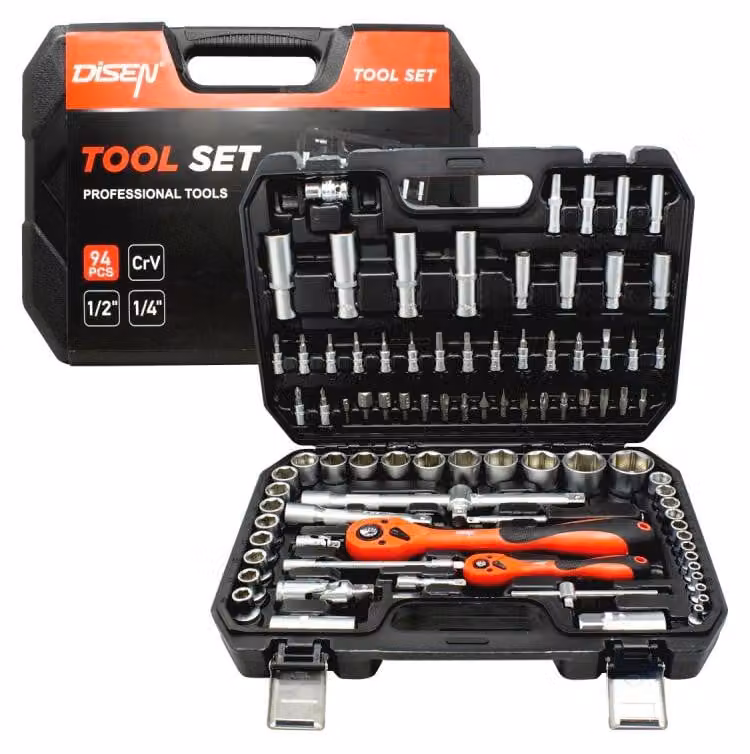 Set di utensili Disen Inserti per chiavi a bussola 1/2'' 1/4'' 94 el.