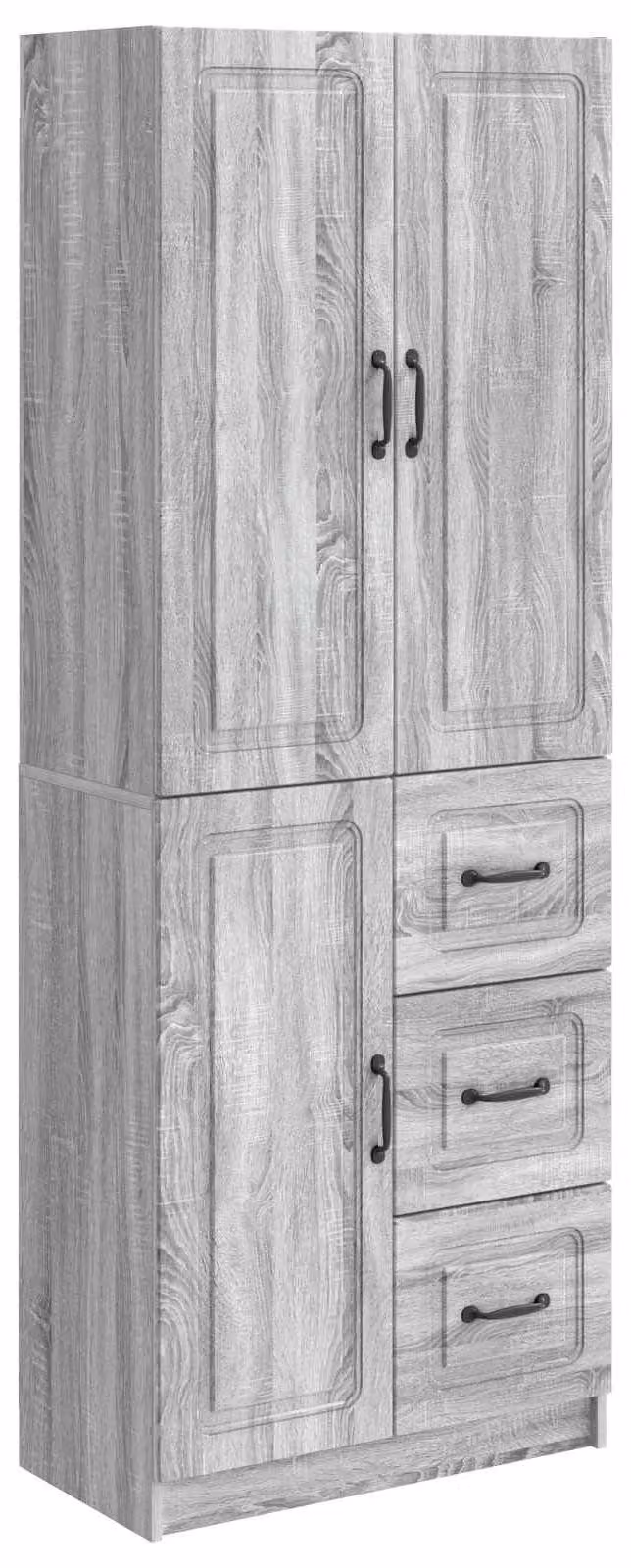 Set di armadi 2 pcs Sonoma grigio Legno ingegnerizzato