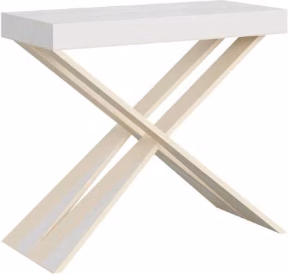 Consolle allungabile Diago Itamoby Bianco Frassino con telaio Bianco L/P/H: 90 x 40/300 x 77 cm – 1