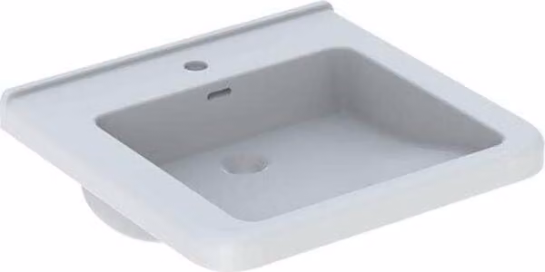 Geberit Renova Nr. 1 Comfort lavabo, encastrable, 550x525 mm, avec percement pour robinetterie, avec trop-plein, blanc, 128555600, 128555600