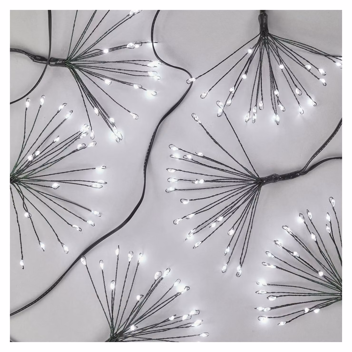 Catena luminosa a LED, bianco freddo, 8 metri, 450 micro-lampadine, con timer, per uso interno