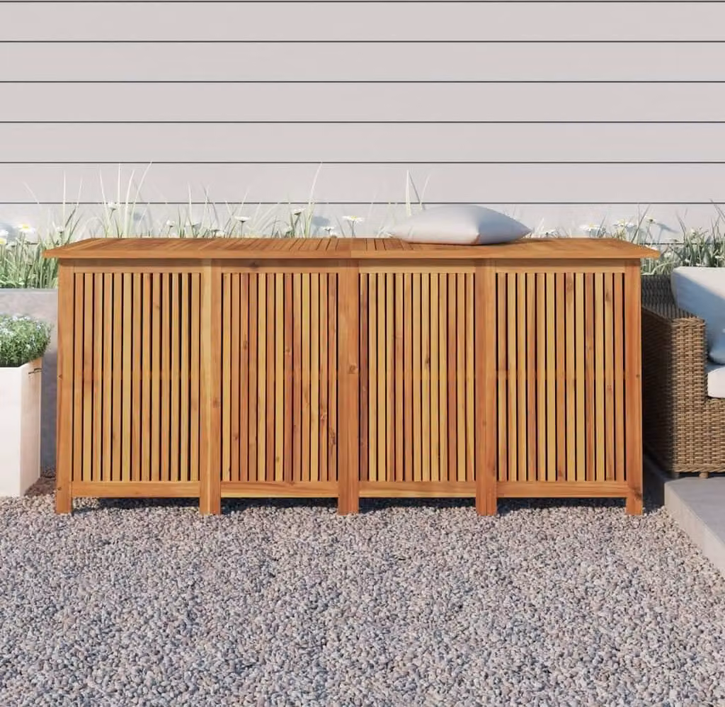 The Living Store Gartenbox 175x80x75 cm Massivholz Akazie