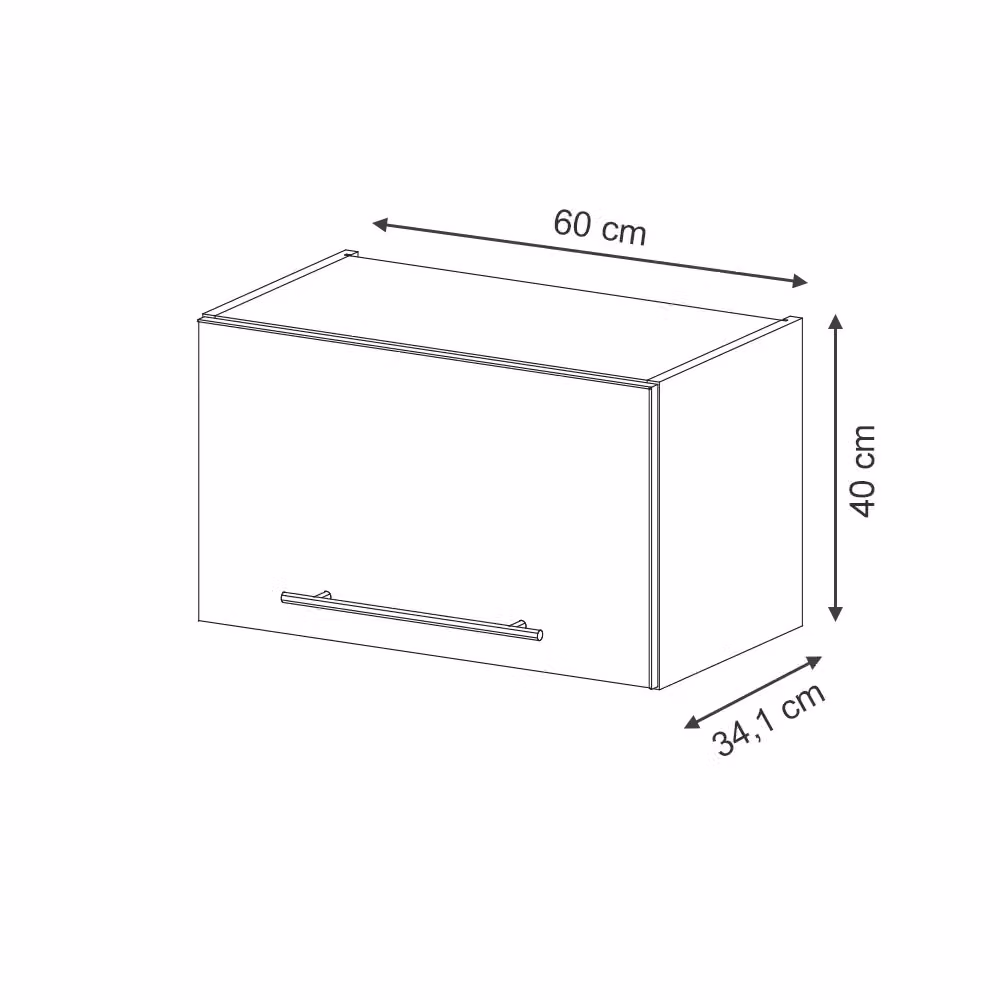 Pensile da cucina Vicco Fame-Line Blu scuro e Bianco lucido L: 60 cm – 2