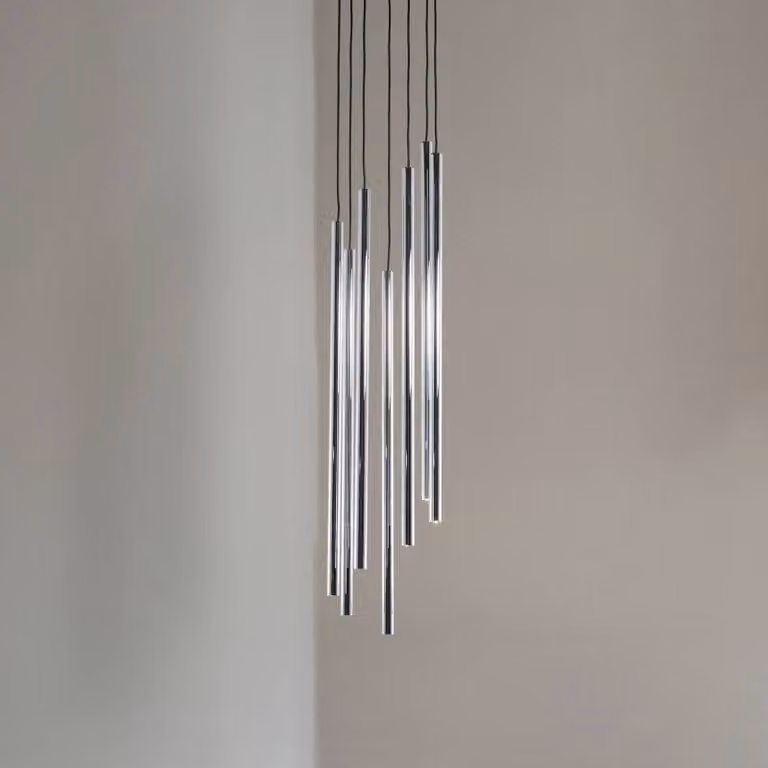 Lampada a sospensione Sopel Lux SIGMA, dimmerabile, Alluminio / Grigio / Zincato, Soggiorno / Sala da pranzo, Metallo, Moderno, Lampada a sospensione