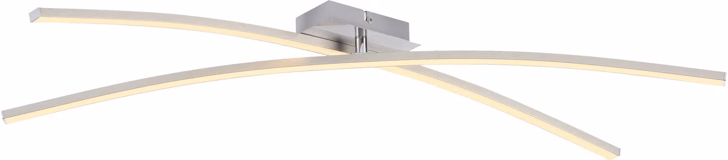 Plafoniera a LED JUST LIGHT 14726-55, 12 W, 3000 K, 1730 lm, bianco caldo, IP20, acciaio
