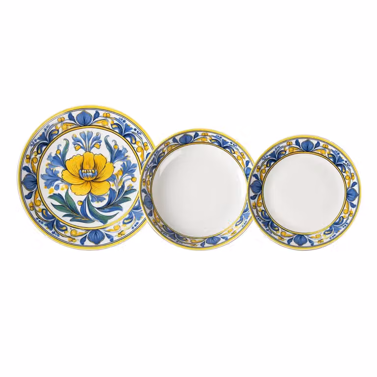 Servizio di piatti Melody Gusto Casa in porcellana con decoro floreale, 18 pezzi, multicolore