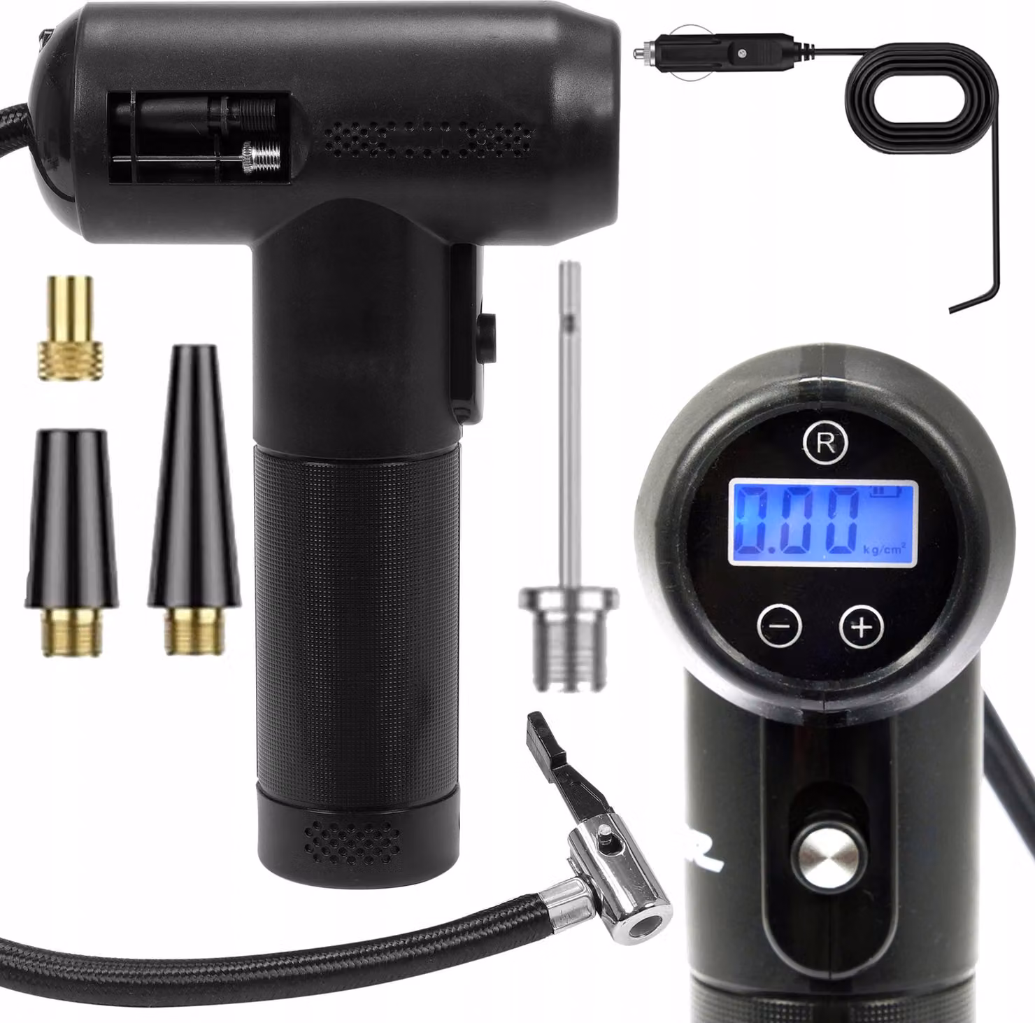 Compressore senza fili con indicatore di pressione a LED