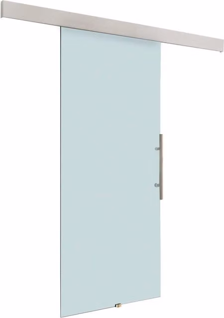 Porta Scorrevole Vetrata Benzoni Moderna in Vetro Satinato Bianco Reversibile L: 90 cm, H: 205 cm