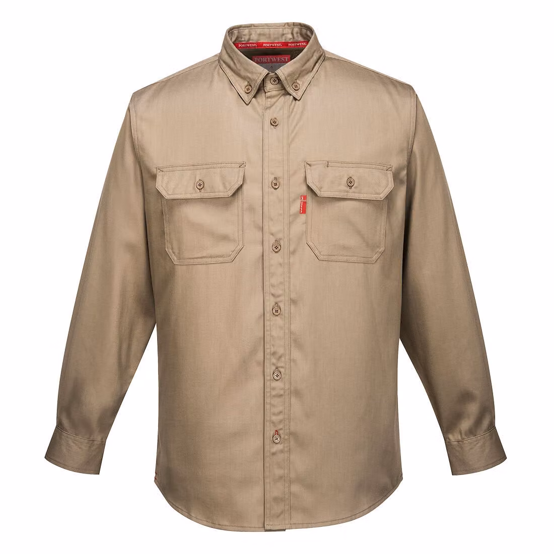 Portwest FR89 Bizflame 88/12 Camicia Khaki Gr. L