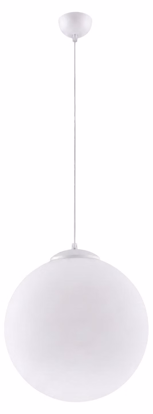 Lampada a sospensione UGO 40 bianca 1xE27 15W acciaio/vetro 130x40x40cm Sollux Lighting