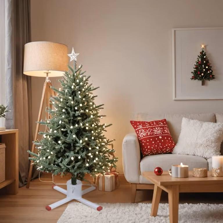 Maison Exclusive - Supporto per albero di Natale, bianco, 61x61x15,5 cm