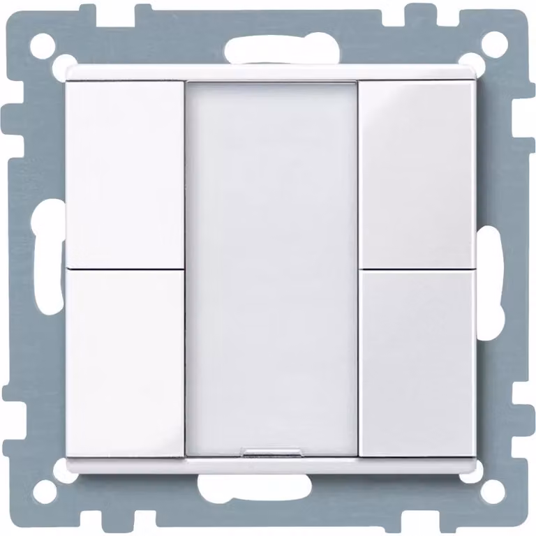 Schneider Electric Pulsante doppio plus, bianco lucido, sistema M MTN617225