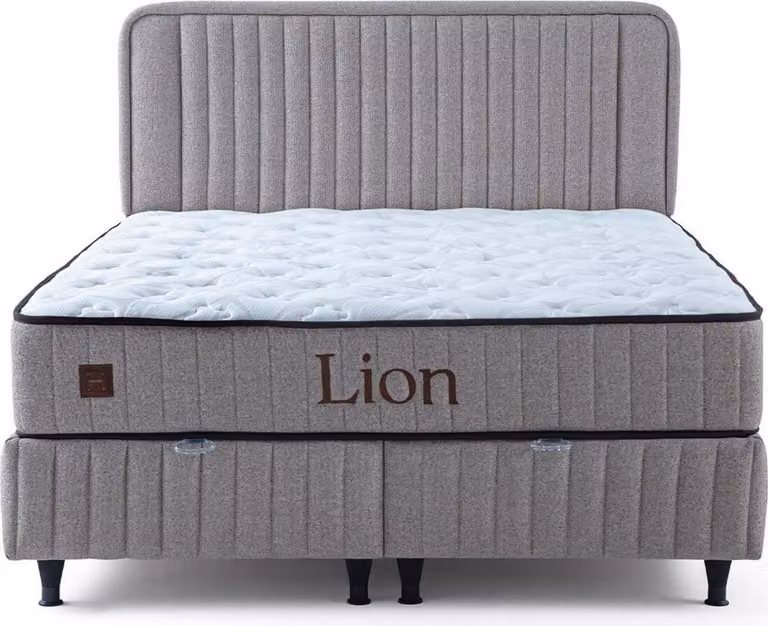 Hellgraues Doppelbett Schlafzimmer Designer Möbel Stilvolles Polsterbett