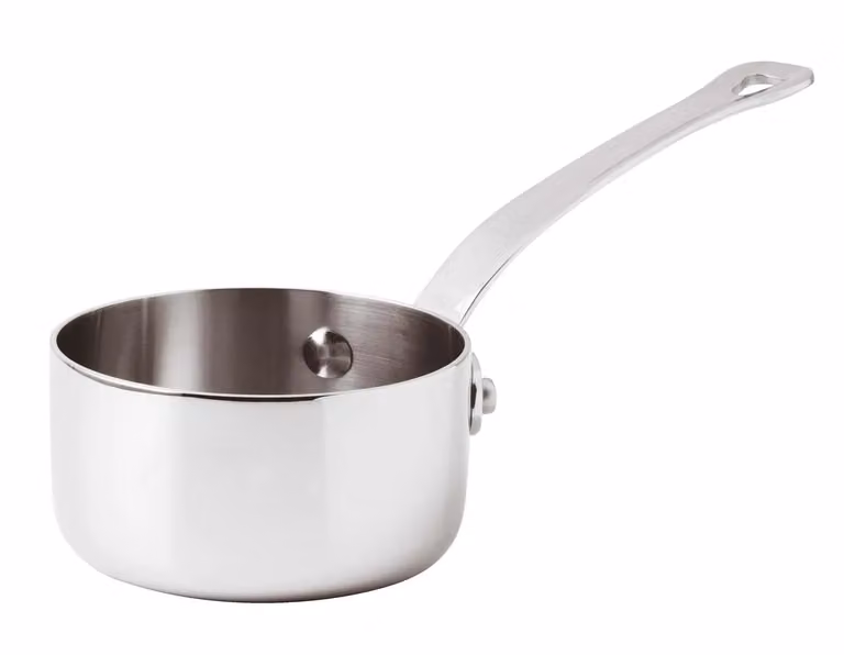 Casseruolino alto Serie 12200 3-Ply in trimetallo con un manico per induzione, diam.10cm, 2 pezzi