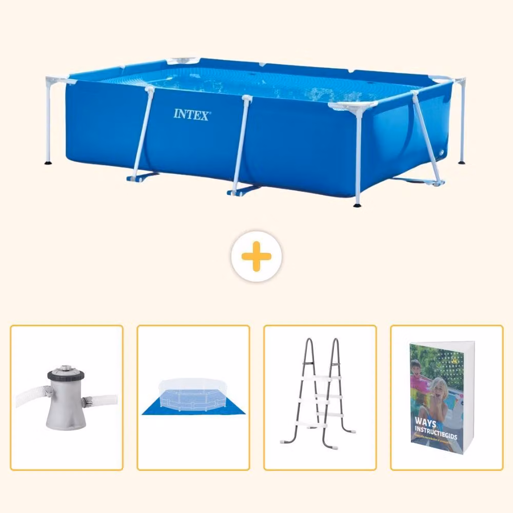 Piscina fuori terra rettangolare - 260x160x65 cm - 5 pezzi - Modello SCB122
