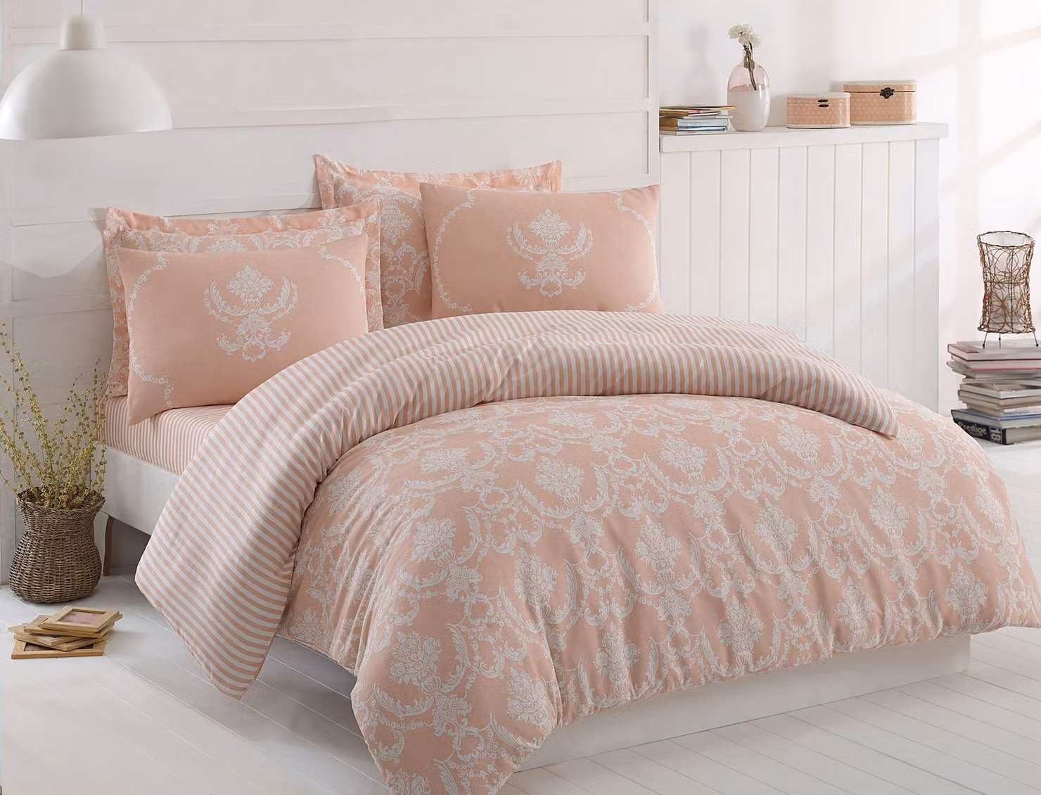 L'Essentiel Linge de Maison, Begonvilla- EPJ8165, Polvere, Copriletti, 65% cotone / 35% poliestere