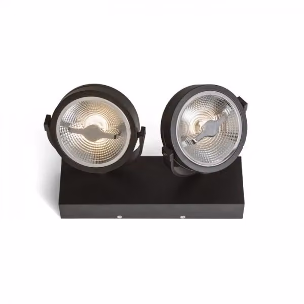Faretto applique KELLY LED II da parete nero con luce LED 2x12W 3000K dimmabile – 2