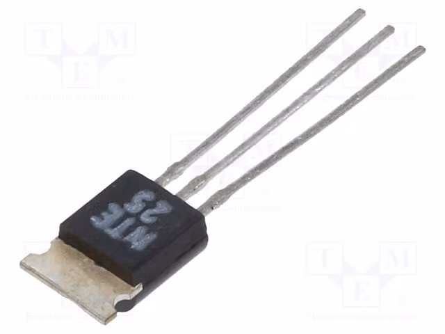 1 x Transistor: PNP, 80V, 2W, TO237, NTE25, transistor bipolare PNP, 1A, per montaggio su circuito stampato (THT)