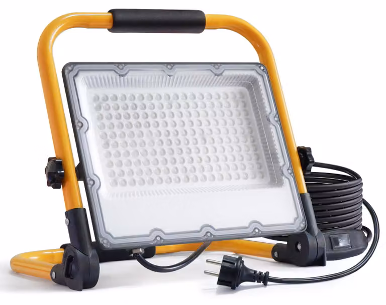 Lampada da lavoro a LED da 150W, 15000 lumen, cavo in gomma VDE da 4 metri, grado di protezione IP66 (resistente all'acqua)