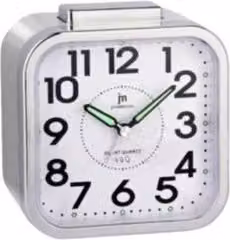 Sveglia JUSTAMINUTE Lowell con funzione snooze, colore Silver JA7051S