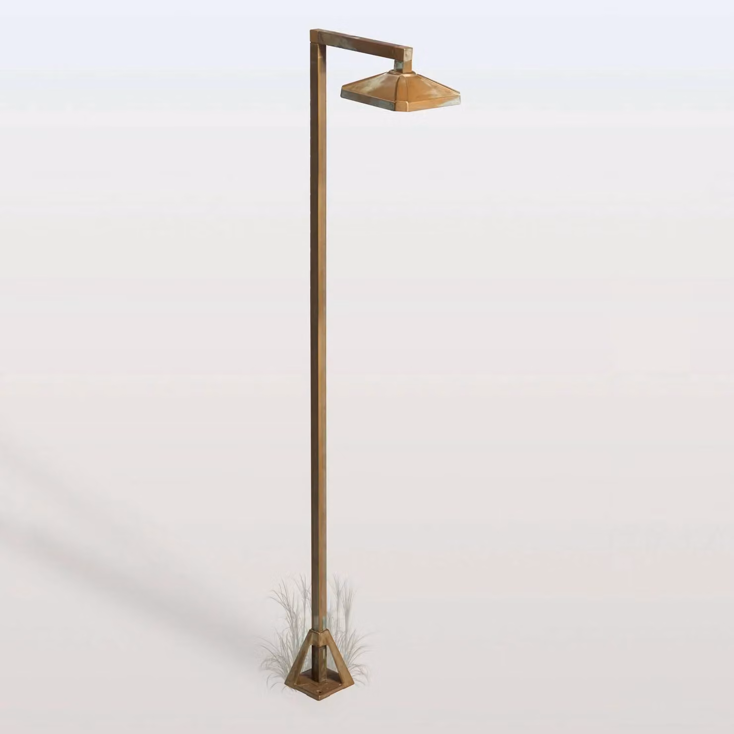 Moretti Luce Lampione a LED Aura Frame, 100 x 19,5 cm, ottone anticato Frame, Bronzo / Ottone antico, Ottone, Campagna / Rustiche