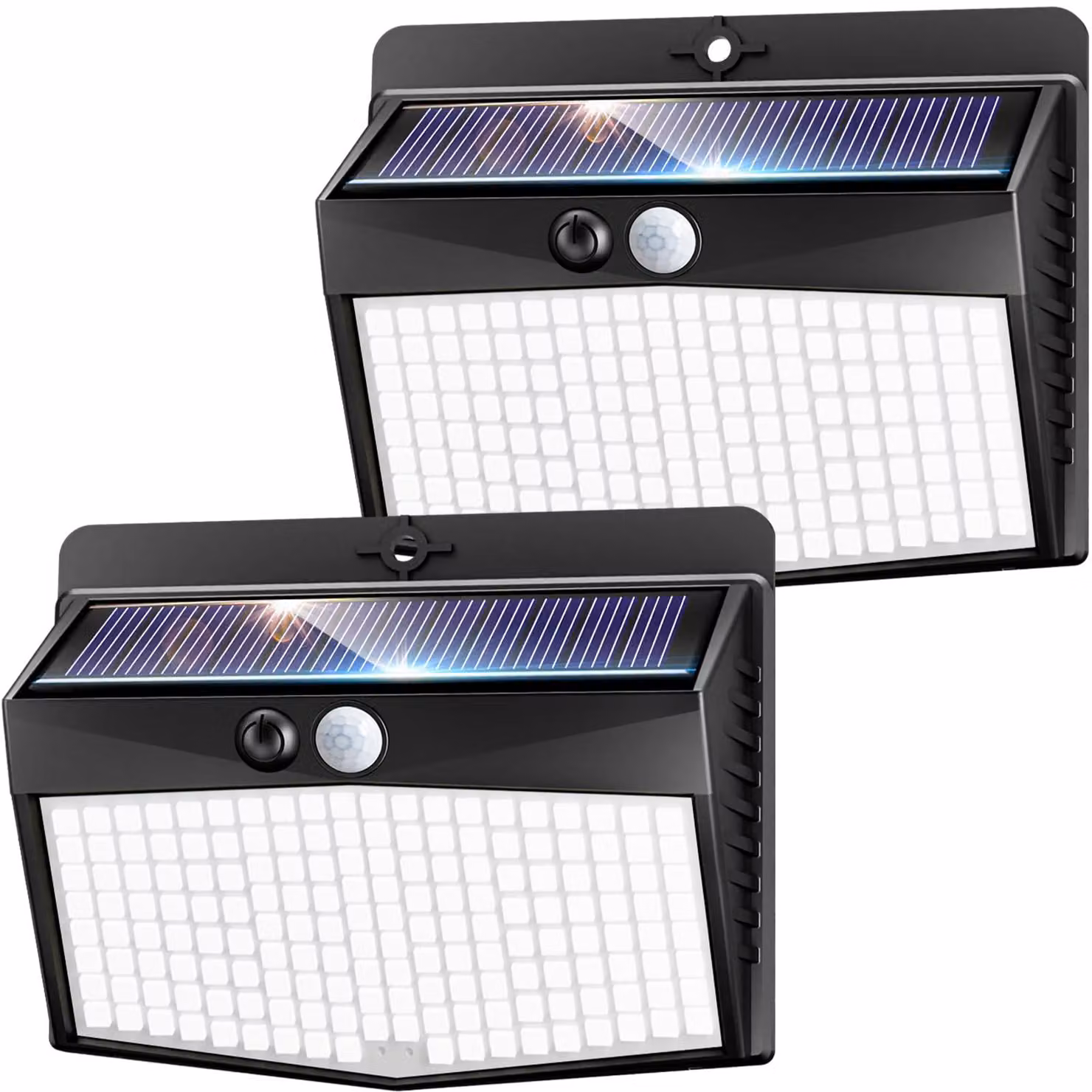 Lampade solari da esterno con sensore di movimento, 168 LED, confezione da 2