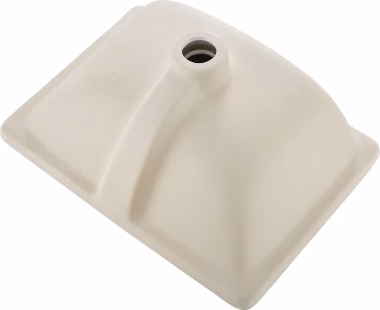 SucceBuy Lavello rettangolare da incasso 46 x 33 cm, lavello in Vetroceramica con foro di troppopieno, design moderno per cucine o bagni piccoli, bianco