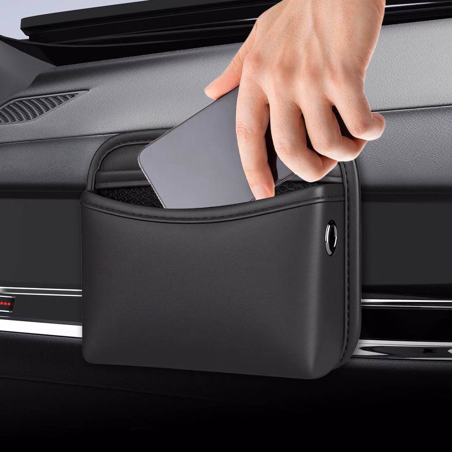 Organizzatore laterale per auto, multifunzionale, per telefoni cellulari e chiavi