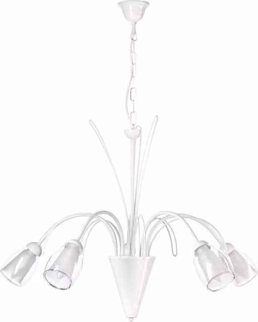 Lampadario da soffitto Onli moderno in metallo e vetro bianco trasparente