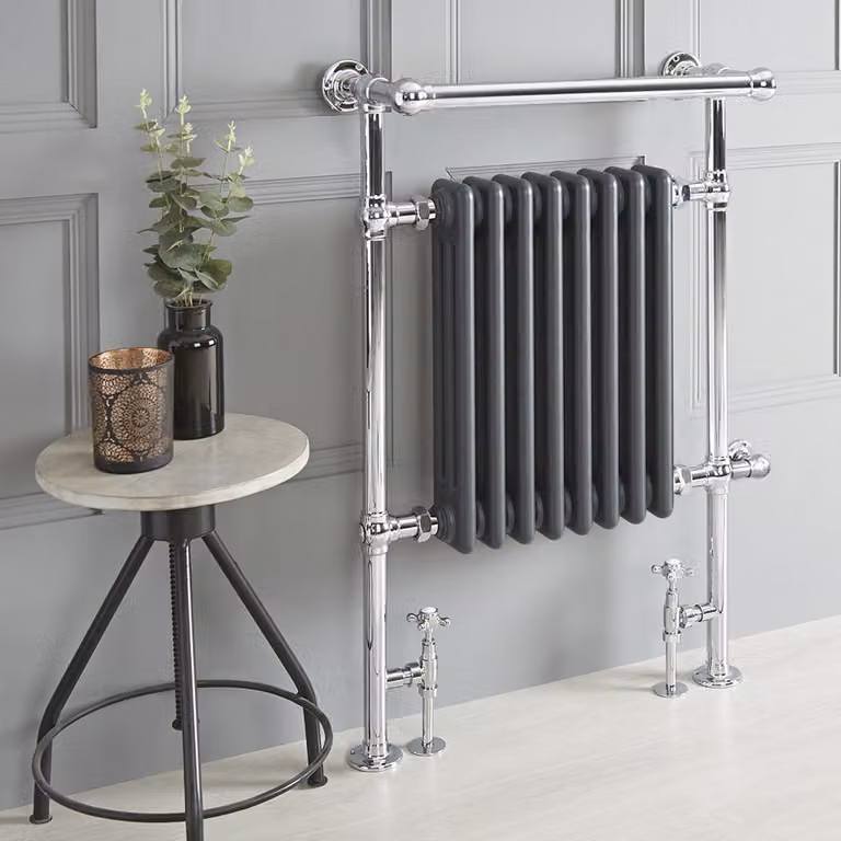 Scaldalviette Misto Antracite Elizabeth - 930 x 620mm - Scelta di Termostati & Copri Cavo