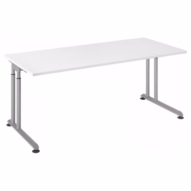HAMMERBACHER ZS19 höhenverstellbarer Schreibtisch weiß rechteckig