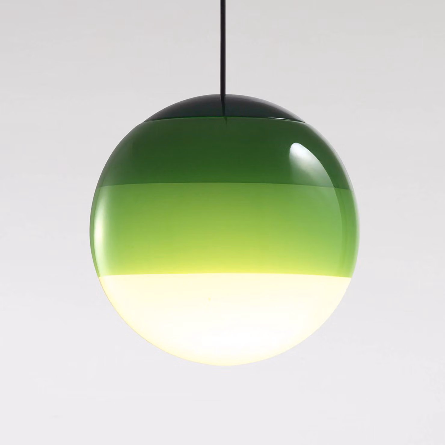 MARSET Lampada a sospensione Dipping Light, dimmerabile, Verde, Soggiorno / Sala da pranzo, Vetro, Design, Lampada a sospensione