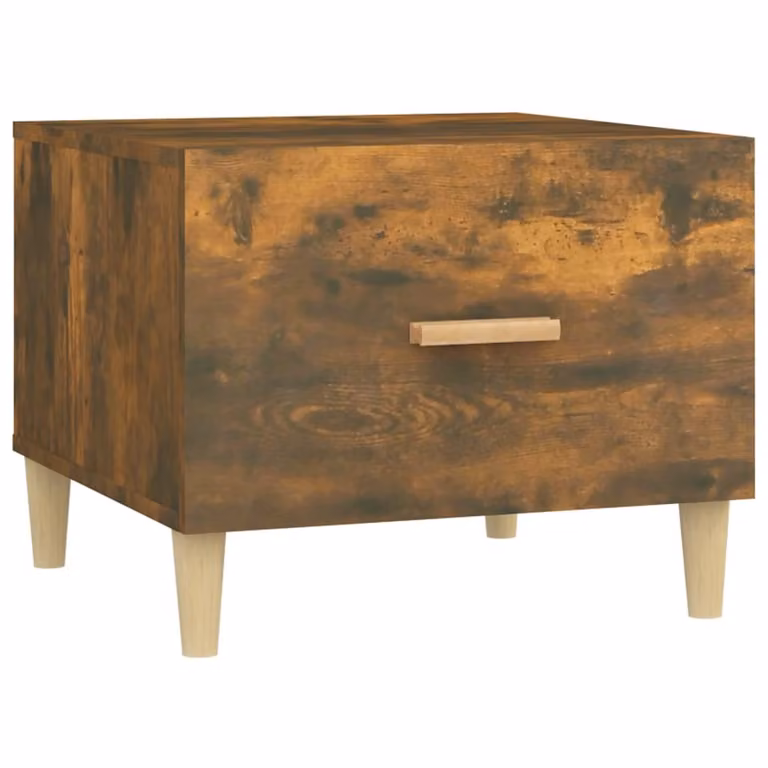 Tavolino da Salotto Rovere Fumo 50x50x40 cm Legno Multistrato