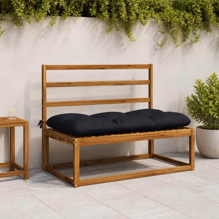 Set di 2 cuscini per panchina vidaXL VIANEN in poliestere blu scuro con fodera rimovibile e resistente ai raggi UV