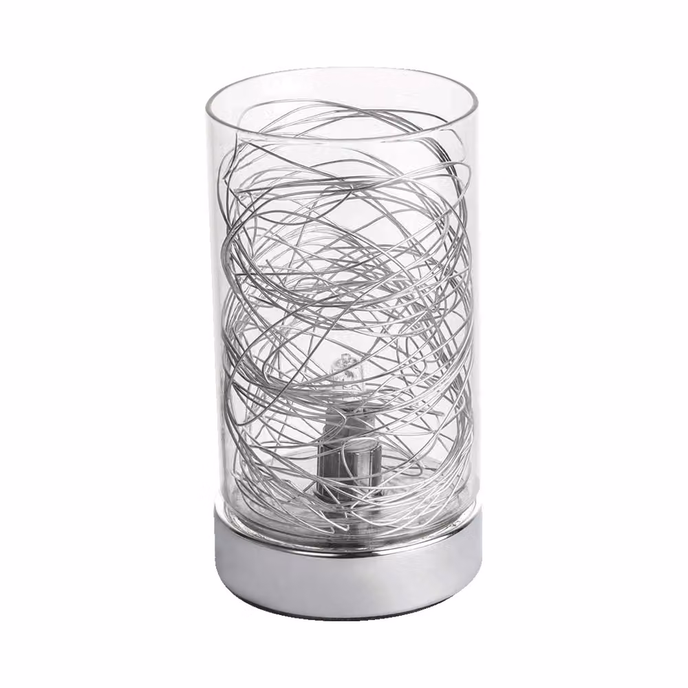 KNITT lampada da tavolo 1xG9/33W, cromo/argento L: 100, L: 100, H: 180