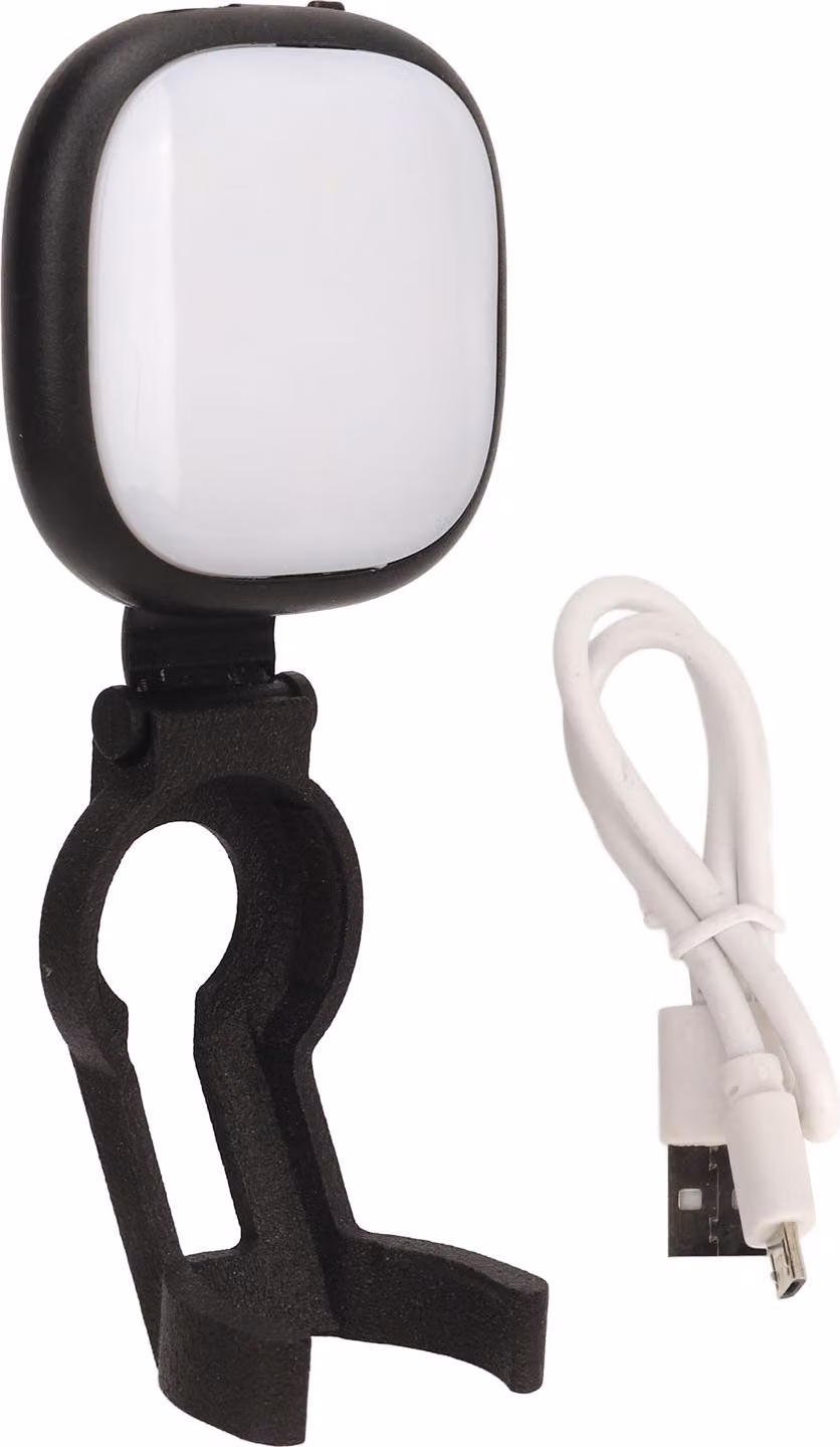 Lampada video a LED, alta luminosità, regolazione della temperatura del colore con modalità multiple e delicate, ideale per vlog e selfie, con supporto integrato