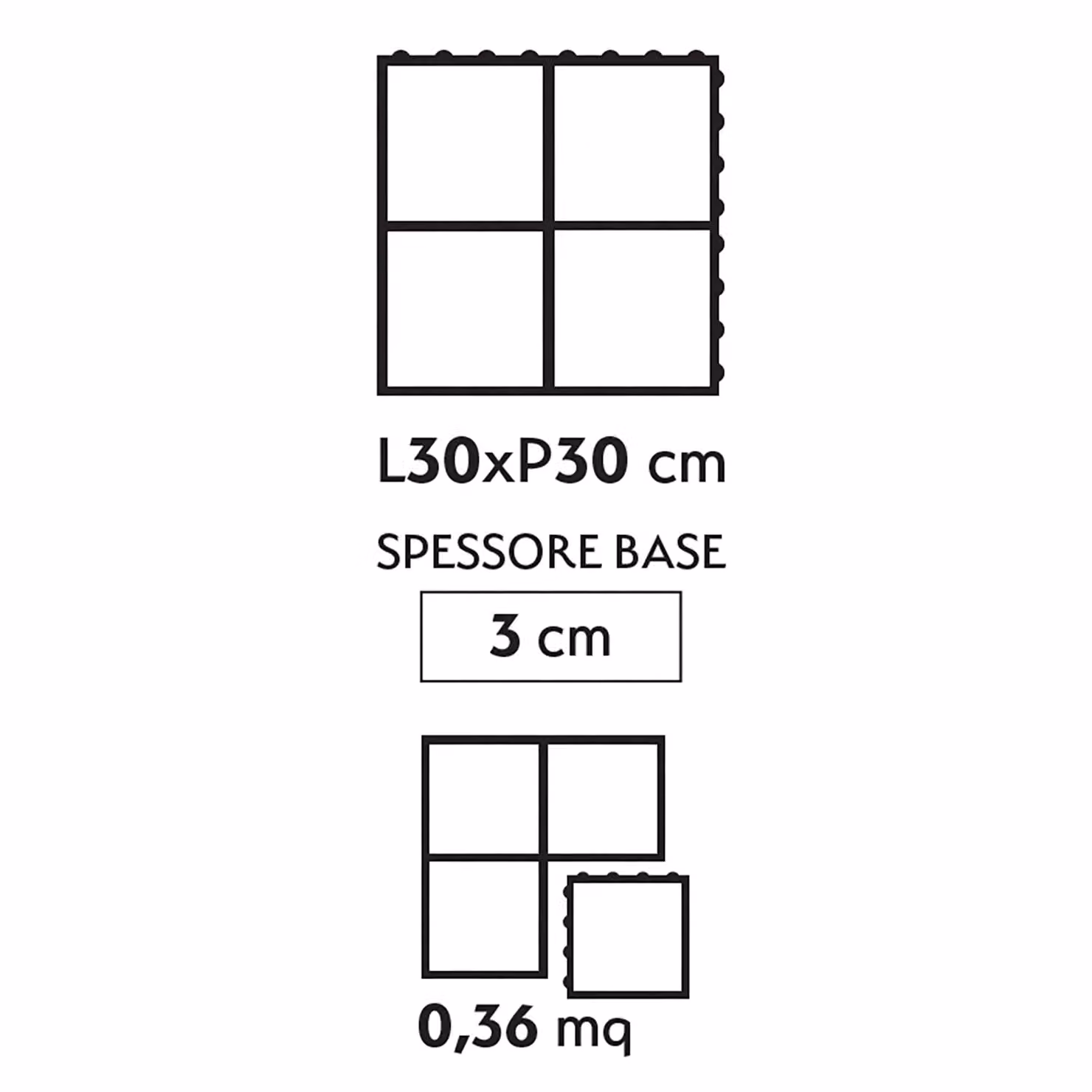 Set di 4 mattonelle a incastro per prato esterno in polietilene verde Vestiamo Casa Giardino, 30x30 cm – 4