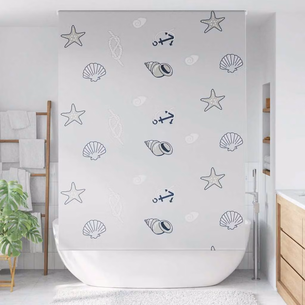 vidaXL Tenda a Rullo Doccia 150x240 cm Larghezza Tessuto 146 cm