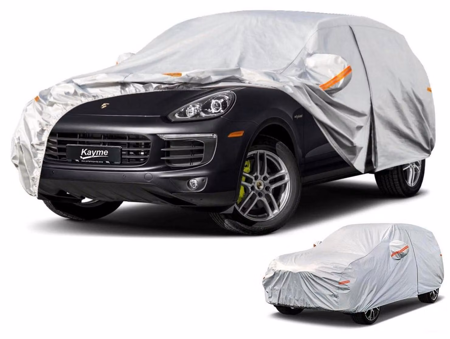 Copertura impermeabile e traspirante per auto, compatibile con Porsche Cayenne (2010-2025), colore argento