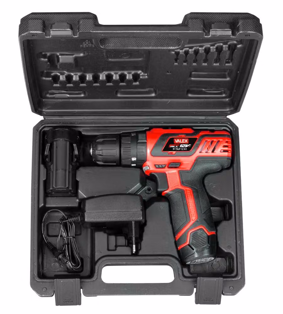 Valex Trapano Avvitatore Batteria P-TAP 12 K1 12V Compatto con Valigetta