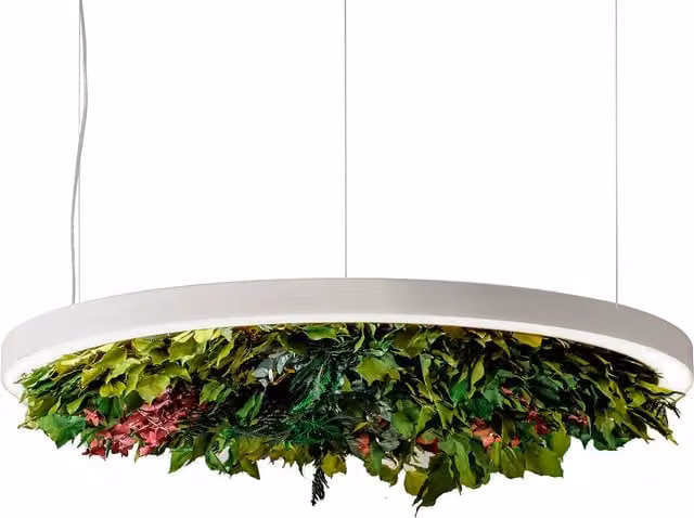 Lampada a sospensione LED Olev Gavin Silence bianca con design ad anello, regolabile in altezza e dimmerabile