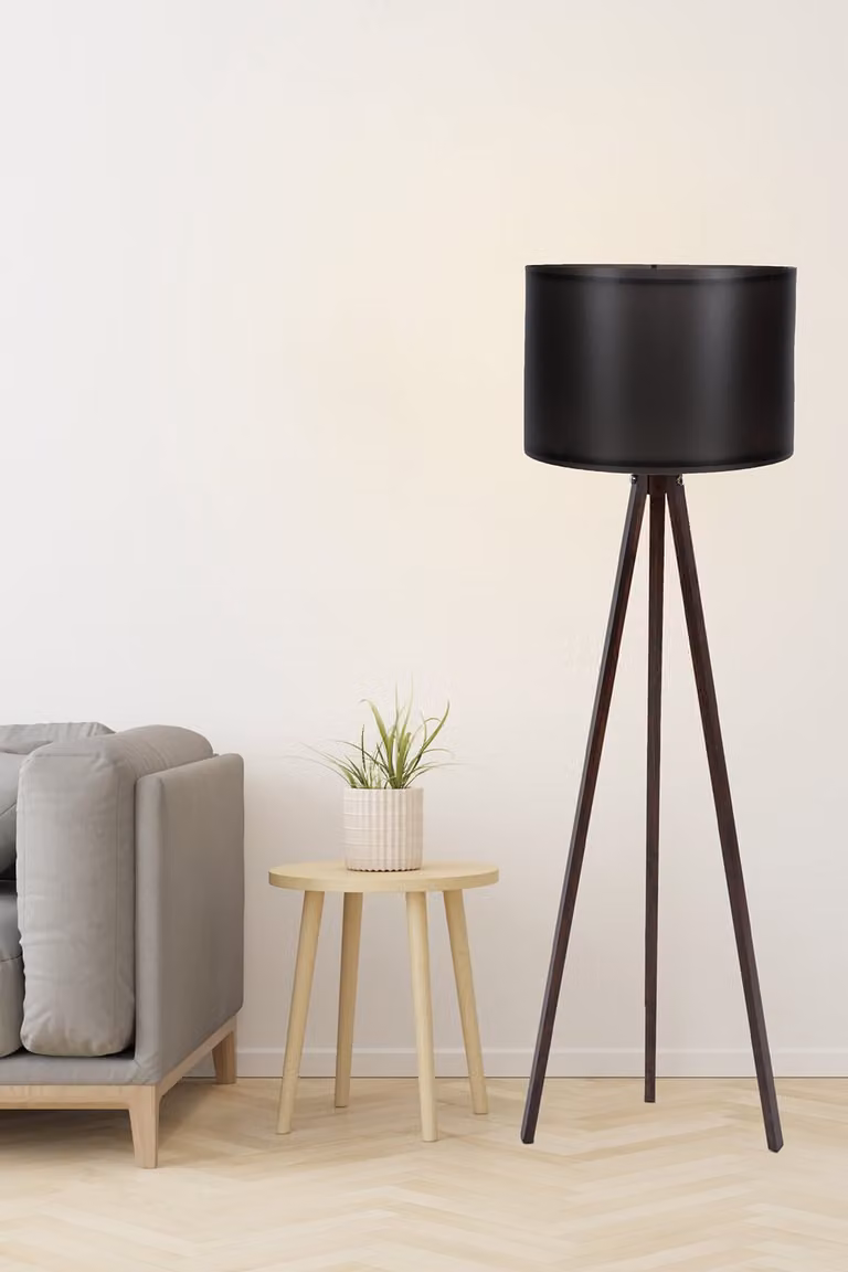 Opviq, 104, lampade da terra, nero, MDF, 38 x 38 x 145 cm