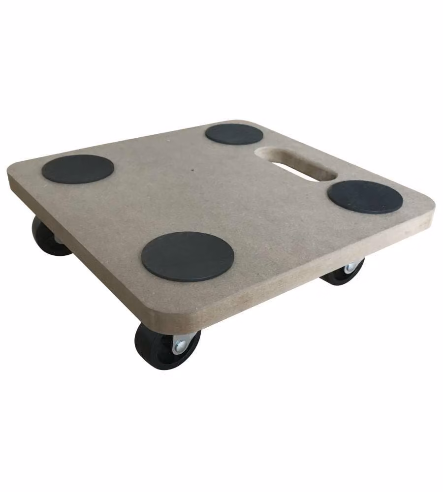Carrellino Multiuso CFadda in MDF Beige Opaco con Ruote, L/P: 29 x 29 cm