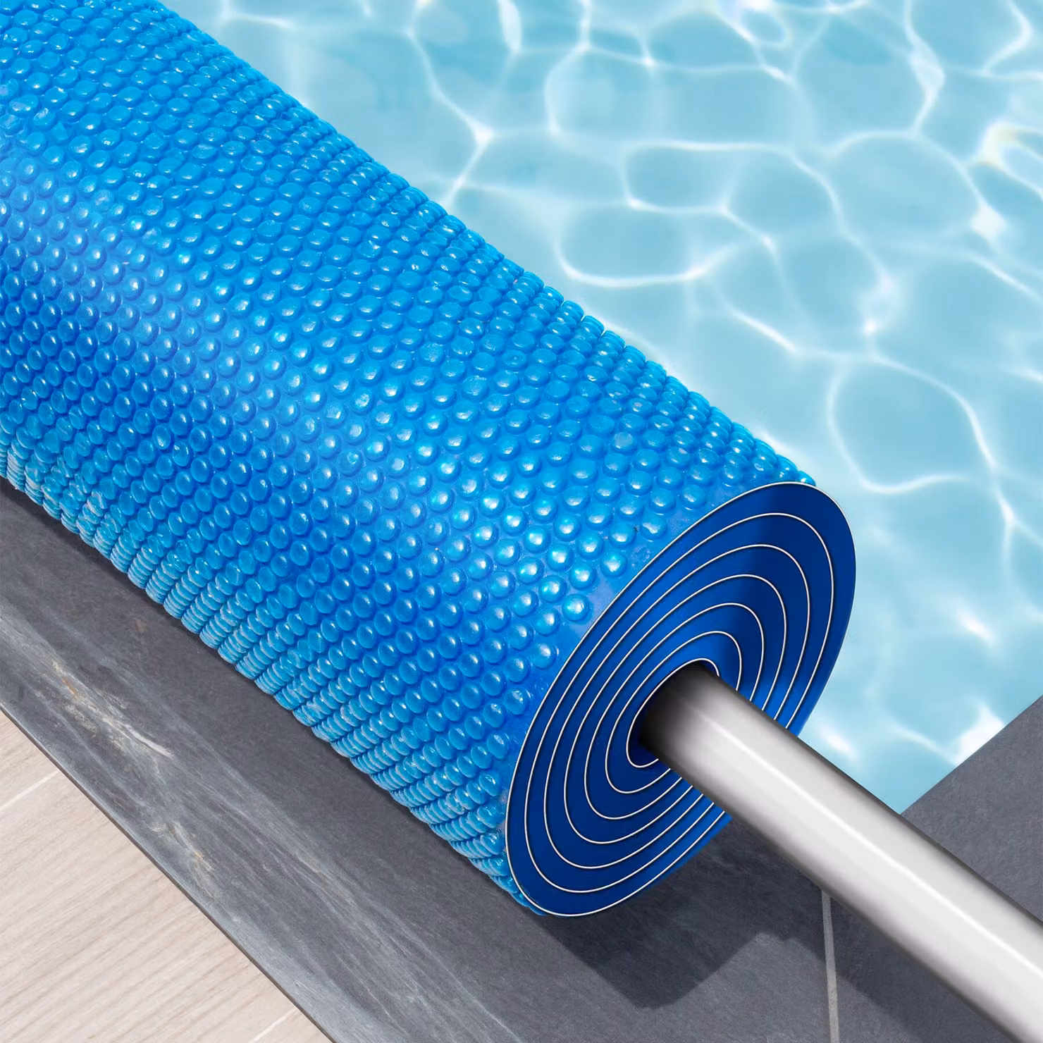 Pellicola solare termica per copripiscina rettangolare tectake blu L: 260 cm, P: 160 cm – 3