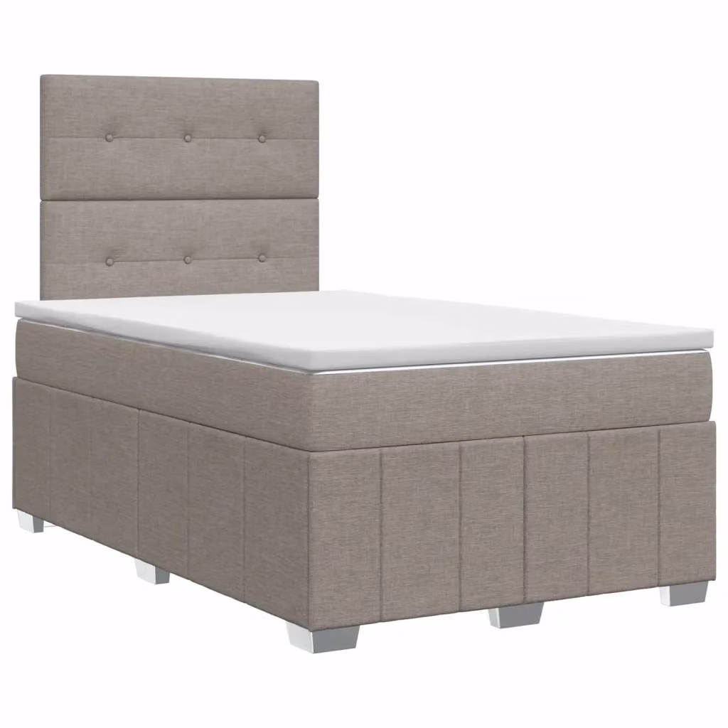 Letto box spring con materasso vidaXL in tessuto beige L/P: 120 x 200 cm – 2