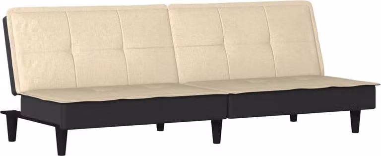 Divano Letto Crema in Tessuto